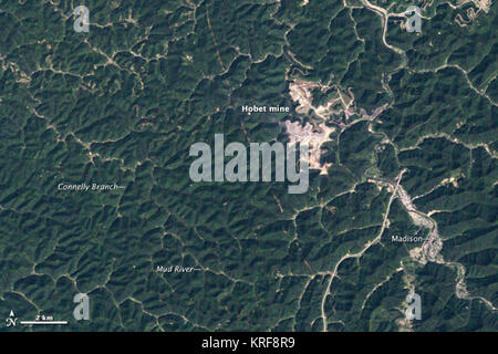 Hobet Mountaintop miniera West Virginia 1984-09-18 Foto Stock