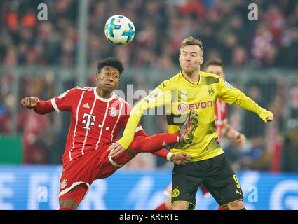 FC Bayern Munich Soccer, Monaco di Baviera, Dicembre 20, 2017 David ALABA, FCB 27 competere per la sfera contro Andriy Yarmolenko, BVB 9 FC Bayern Monaco - BORUSSIA DORTMUND 2-1 il calcio tedesco di calcio migliore di 16 a Monaco di Baviera, Germania, 20 dicembre 2017 © Peter Schatz / Alamy Live News Foto Stock