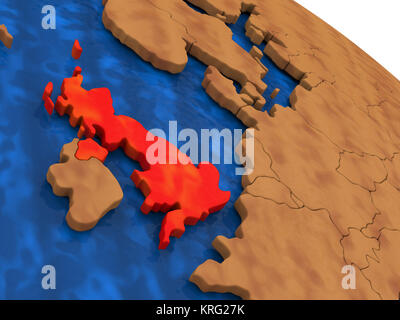 Regno Unito sul globo in legno Foto Stock