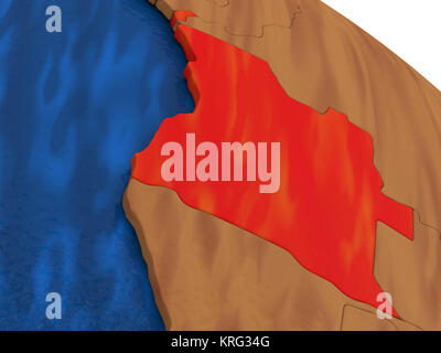 Angola sul globo in legno Foto Stock