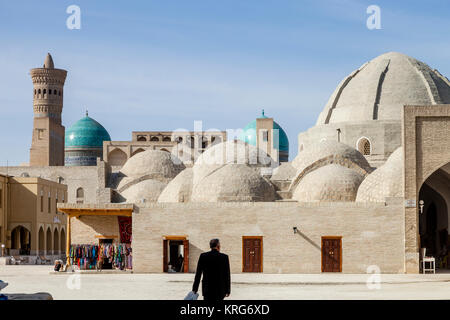 La parte esterna del Bazaar (Trading cupole), Bukhara, Uzbekistan Foto Stock