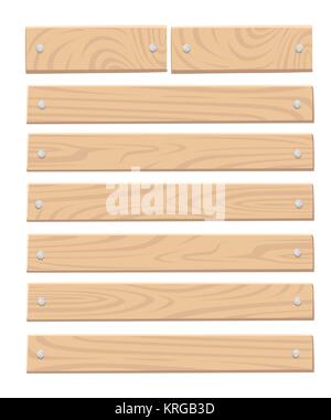 Set di scatola di legno per ortaggi mantenendo e frutta casse di cibo vista frontale illustrazione vettoriale isolati su sfondo bianco pagina sito web e mobile ap Illustrazione Vettoriale