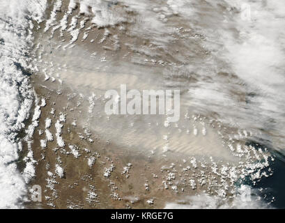 Cenere battente da Puyehue-Cordón Caulle (Cile) 09-24-2011 Foto Stock