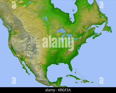 Mappa.USA sollievo Foto Stock