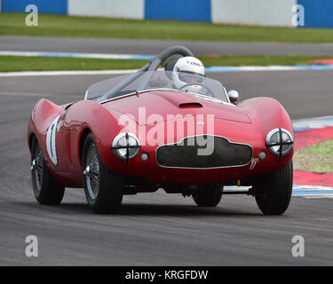 David Reed, Heinz Stamm, Aston Martin DB2/4 MkI, Bertone Spider, Royal Automobile Club, RAC, Woodcote Trophy, pre-56 auto sportive, Donington Historic F Foto Stock