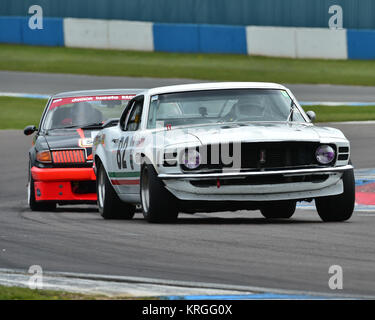 Peter Hallford, Ford Mustang Boss, HTCC, Storico Touring Car Challenge, Tony Dron trofeo, Donington storica festa, 2017, motor racing, motor spor Foto Stock