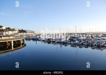 Porto di Torquay in Dicembre Foto Stock