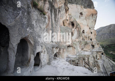 Insediamenti rupestri in Vardzia, Georgia Foto Stock