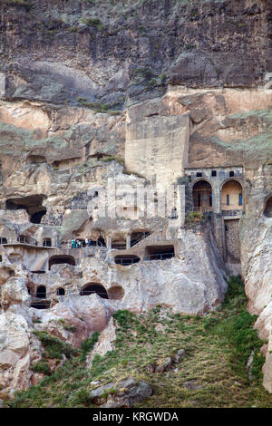 Insediamenti rupestri in Vardzia, Georgia Foto Stock