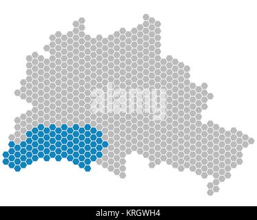 Mappa Berlino - steglitz-zehlendorf district Foto Stock