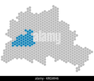 Mappa Berlin - Charlottenburg-wilmersdorf Foto Stock