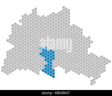 Mappa Berlin - tempelhof-schÃ¶neberg Foto Stock