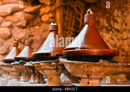 La cottura tradizionale tajine marocchino Foto Stock