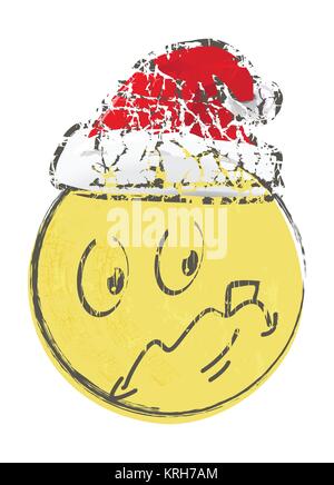 Natale Cartoon volto emozioni Foto Stock