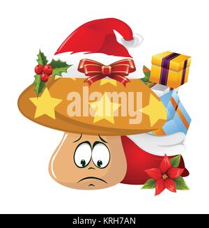 Natale Cartoon volto emozioni Foto Stock