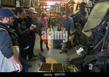 Woodside press tour Brooklyn Navy Yard NYC Foto Stock