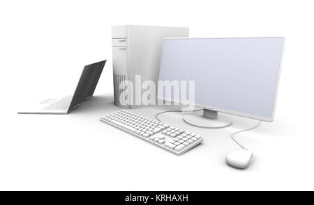 3D reso illustrazione. Isolato su bianco. Foto Stock