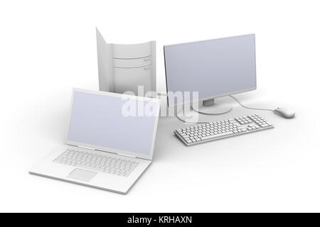 3D reso illustrazione. Isolato su bianco. Foto Stock