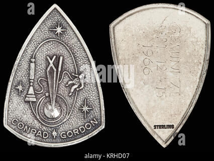 Gemini 11 volato Sterling Silver Medallion Fliteline Foto Stock