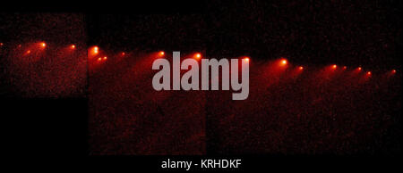 Comet Shoemaker-Levy 9 dal telescopio Hubble Foto Stock