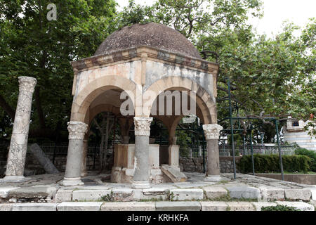 La Plateia del Platano di Ippocrate di Kos. La Grecia Foto Stock