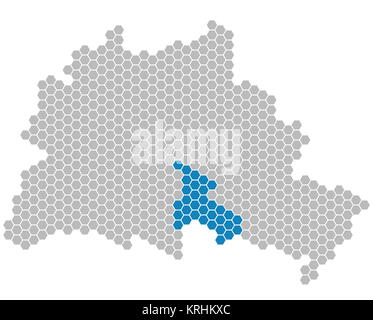 Mappa Berlin - neukÃ¶lln district Foto Stock