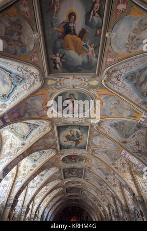 La sala delle Antichità (Antiquarium), 1571, Monaco di Baviera Residenz, ex palazzo reale dei Wittelsbach monarchi della Baviera. Foto Stock