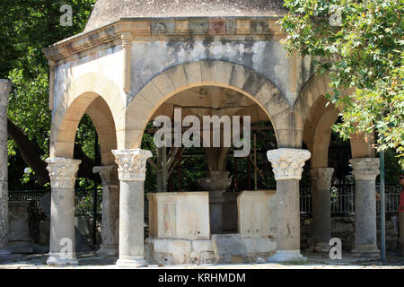 La Plateia del Platano di Ippocrate di Kos. La Grecia Foto Stock