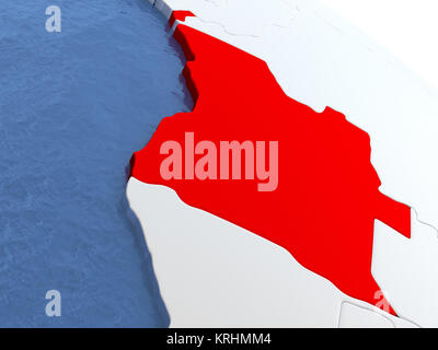 Angola sul globo terrestre Foto Stock