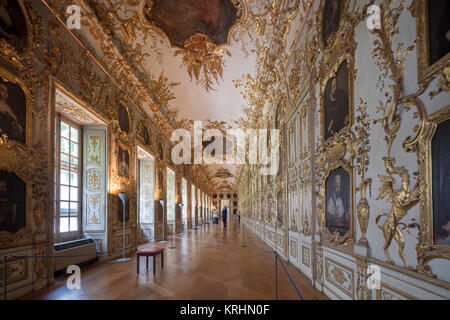 La galleria ancestrale, Ahnengallerie (1726-1731), il Residenz, Palazzo reale, Monaco di Baviera, Germania Foto Stock