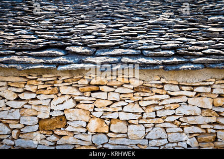 Architettura tradizionale della Dalmazia view Foto Stock