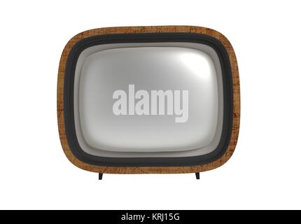 Vintage TV set isolato. 3d illustrazione Foto Stock