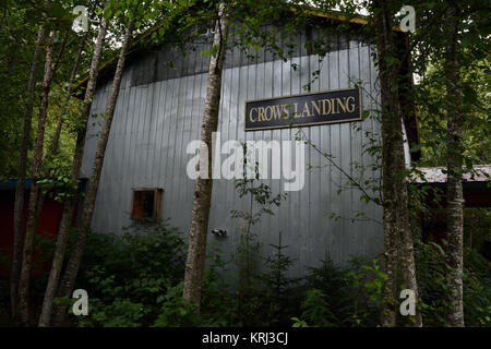 Un giro del secolo restaurata in un hotel di abitacolo nella vecchia città mineraria di Stewart, British Columbia, Canada. Foto Stock