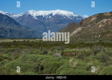 Paesaggio della Valle Chacabuco in Patagonia settentrionale, Cile Foto Stock