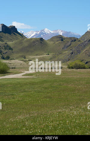 Paesaggio della Valle Chacabuco in Patagonia settentrionale, Cile Foto Stock