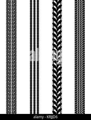 Le stampe delle vetture dei pneumatici Foto Stock