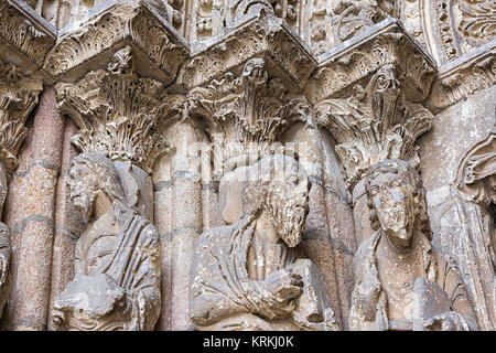 Basilica di stile romanico si trova a Avila. Spagna. Foto Stock