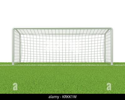 Calcio - Calcetto gate sull'erba. 3D Foto Stock