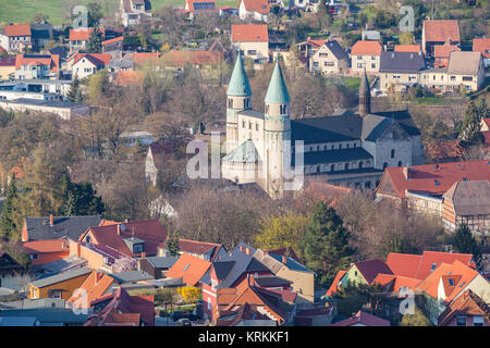 Vista su gernrode harz Foto Stock