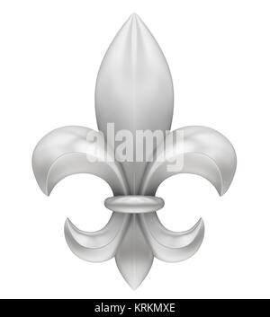 Fleur de Lis isolato Foto Stock