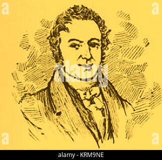 Un ritratto di Henry James Lewis, 1786-1853 inventore del 'Pronto scrittore" sistema di stenografia. Insegnante di scrittura, aritmetica, la contabilità e la sintassi abbreviata. Nato nella parrocchia di King's Stanley, Gloucestershire e morì a Milton Road, Gravesend REGNO UNITO Foto Stock