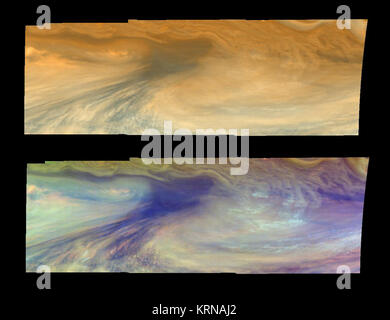 E4 vero e falso colore Giove Hot Spot Mosaic (PIA00602) Foto Stock