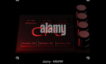 3D rendering Computer centrale processori CPU concetto. tecnologia dello sfondo. Alta risoluzione Foto Stock