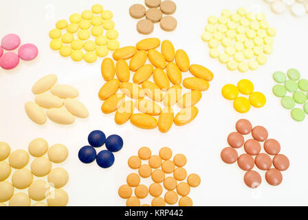 Bunte Tabletten - compresse di colore Foto Stock