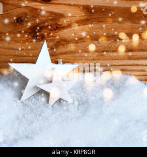 Stelle di natale nella neve Foto Stock