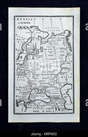 1830 Nathan Hale mappa - Russia - Mosca San Pietroburgo Foto Stock