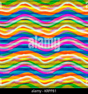 Colorate strisce ondulate Pattern senza giunture Foto Stock