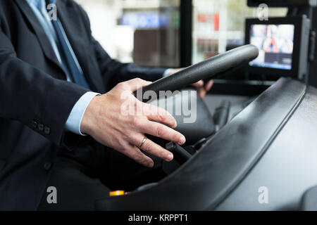 Autista di autobus Foto Stock