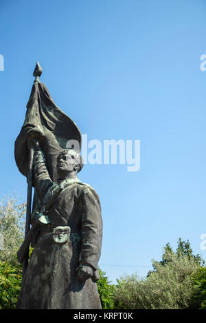 Red Army soldier statua, Memento Park, Budapest Foto Stock
