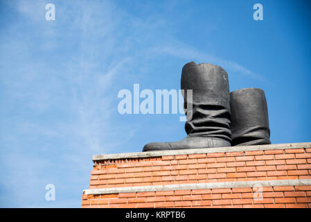 Stalin, stivali Memento Park, Budapest Foto Stock